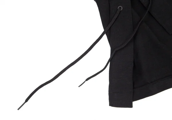 ワイズフォーメンY's for men コットンリネンサイド編み上げアシンメトリーロングタンクトップ 黒3 K-99655_007