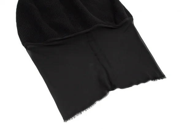 コムデギャルソンCOMME des GARCONS ボリュームニット切替シースルースカート 黒S K-99725_005