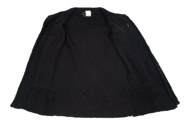 ワイズビスリミY's bis LIMI バイカラーニットピン留めジャケット 黒紺S K-99726_010