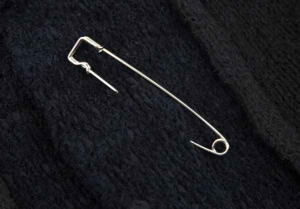 ワイズビスリミY's bis LIMI バイカラーニットピン留めジャケット 黒紺S K-99726_005