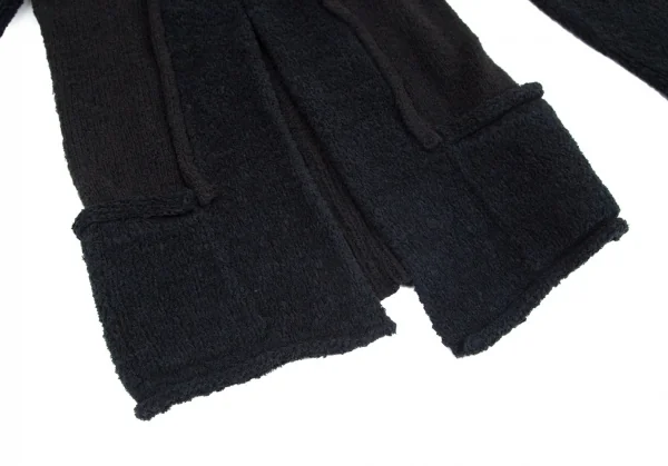 ワイズビスリミY's bis LIMI バイカラーニットピン留めジャケット 黒紺S K-99726_008