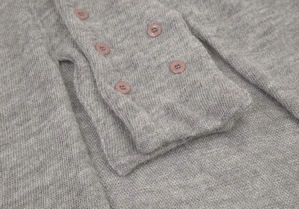 リミフゥLIMI feu アルパカニットカッティングデザインロングジャケット グレーS K-99729_010