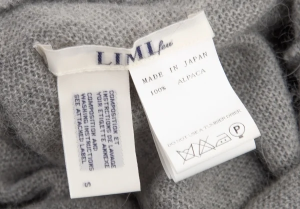 リミフゥLIMI feu アルパカニットカッティングデザインロングジャケット グレーS K-99729_015