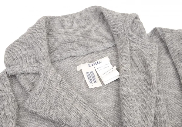 リミフゥLIMI feu アルパカニットカッティングデザインロングジャケット グレーS K-99729_004