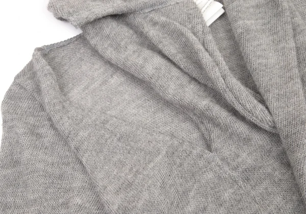 リミフゥLIMI feu アルパカニットカッティングデザインロングジャケット グレーS K-99729_005
