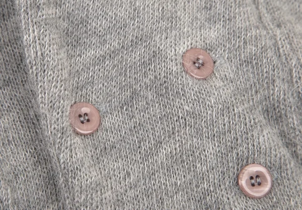 リミフゥLIMI feu アルパカニットカッティングデザインロングジャケット グレーS K-99729_006