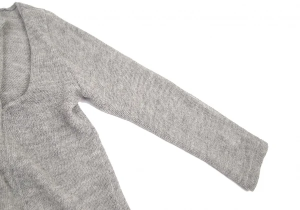 リミフゥLIMI feu アルパカニットカッティングデザインロングジャケット グレーS K-99729_007