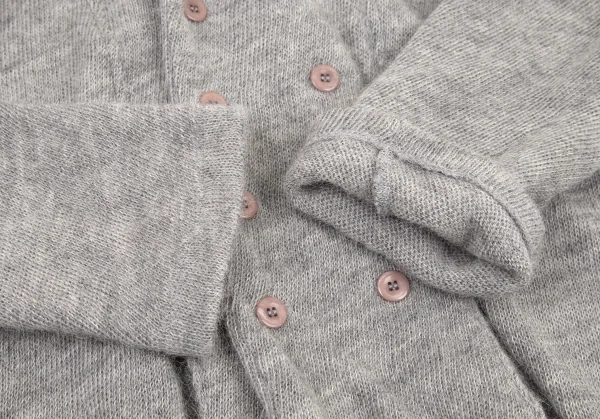 リミフゥLIMI feu アルパカニットカッティングデザインロングジャケット グレーS K-99729_008