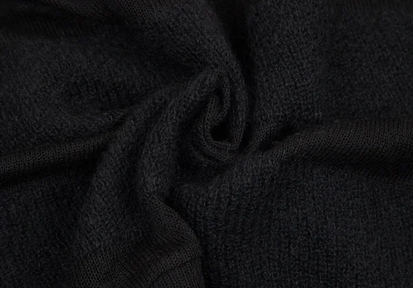 リミフゥLIMI feu シースルーボーダーVネックニット 黒S K-99730_011