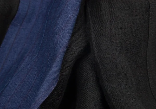 ヨウジヤマモト ファムYohji Yamamoto FEMME バイカラー裁ち切替ノースリーブワンピース 黒1 K-99745_016