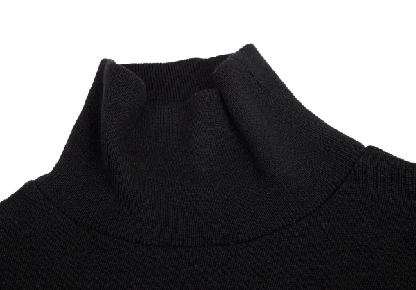 ヨウジヤマモト ファムYohji Yamamoto FEMMEハイネックバルーンスリーブリブニットワンピース 黒M K-99747_004