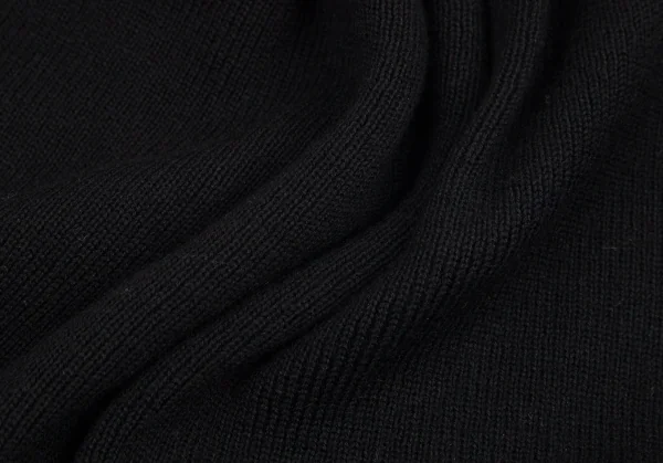 ヨウジヤマモト ファムYohji Yamamoto FEMMEハイネックバルーンスリーブリブニットワンピース 黒M K-99747_012