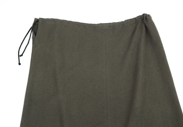 ドリスヴァンノッテンDRIES VAN NOTEN ウールカシミヤシルクスカート 深緑36 K-99757_003