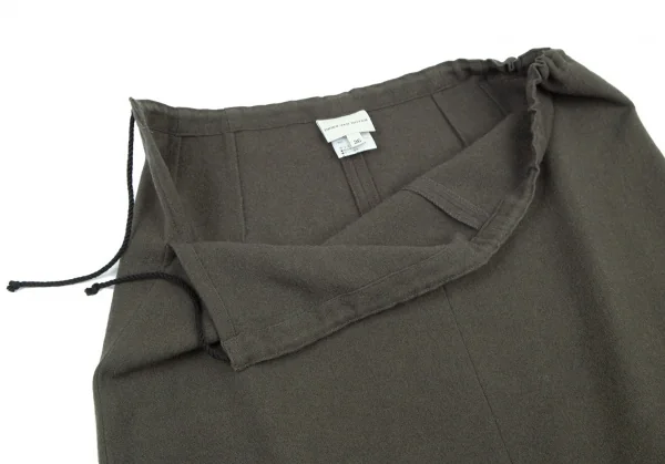 ドリスヴァンノッテンDRIES VAN NOTEN ウールカシミヤシルクスカート 深緑36 K-99757_005