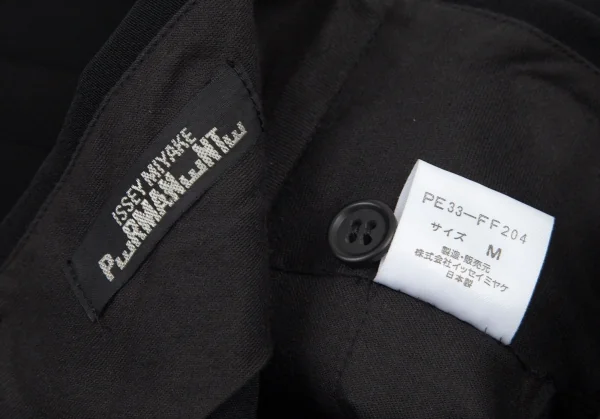 イッセイミヤケペルマネンテISSEY MIYAKEPERMANENTE トリアセテートポリスラックスパンツ 黒M K-99759_011
