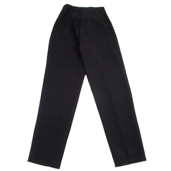 イッセイミヤケペルマネンテISSEY MIYAKEPERMANENTE トリアセテートポリスラックスパンツ 黒M K-99759_008