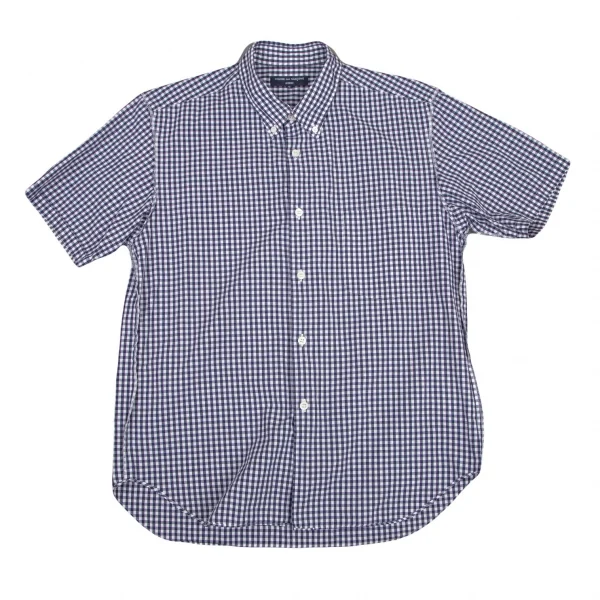 COMME des GARCONS HOMME Inside-out Plaids Shirt Navy,White S K-99779_001
