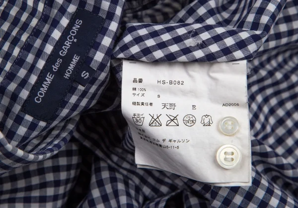 COMME des GARCONS HOMME Inside-out Plaids Shirt K-99779_014