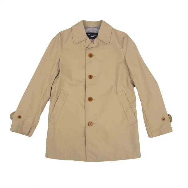 コムデギャルソン オムCOMME des GARCONS HOMME ナイロンステンカラーロングジャケット ベージュS K-99783_001