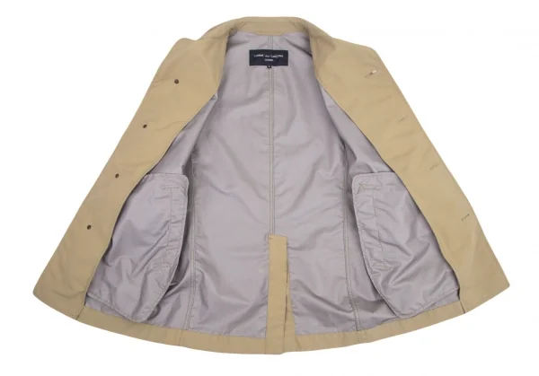 コムデギャルソン オムCOMME des GARCONS HOMME ナイロンステンカラーロングジャケット ベージュS K-99783_012