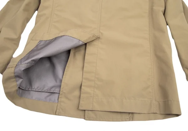 コムデギャルソン オムCOMME des GARCONS HOMME ナイロンステンカラーロングジャケット ベージュS K-99783_014