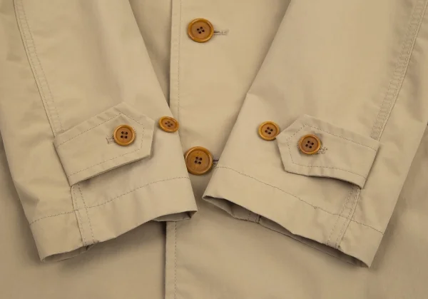 コムデギャルソン オムCOMME des GARCONS HOMME ナイロンステンカラーロングジャケット ベージュS K-99783_007