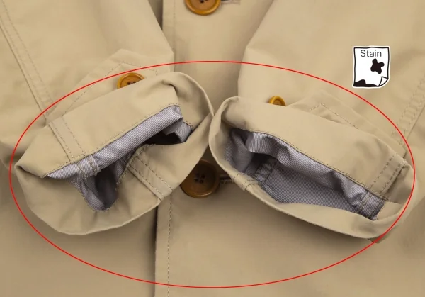 コムデギャルソン オムCOMME des GARCONS HOMME ナイロンステンカラーロングジャケット ベージュS K-99783_008