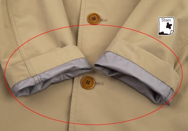 コムデギャルソン オムCOMME des GARCONS HOMME ナイロンステンカラーロングジャケット ベージュS K-99783_009