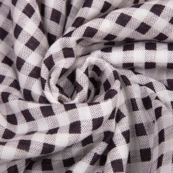 ビーミングバイビームスB:MING by BEAMS インド綿チェックロングスカート オフ黒 オフチャコールONE K-99793_012