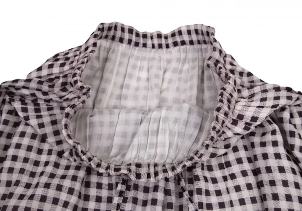 ビーミングバイビームスB:MING by BEAMS インド綿チェックロングスカート オフ黒 オフチャコールONE K-99793_004