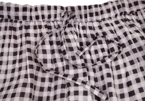 ビーミングバイビームスB:MING by BEAMS インド綿チェックロングスカート オフ黒 オフチャコールONE K-99793_005