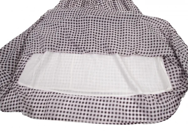 ビーミングバイビームスB:MING by BEAMS インド綿チェックロングスカート オフ黒 オフチャコールONE K-99793_007