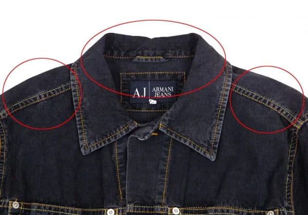 アルマーニジーンズARMANI JEANS コーデュロイトラッカージャケット チャコール48 K-99799_002