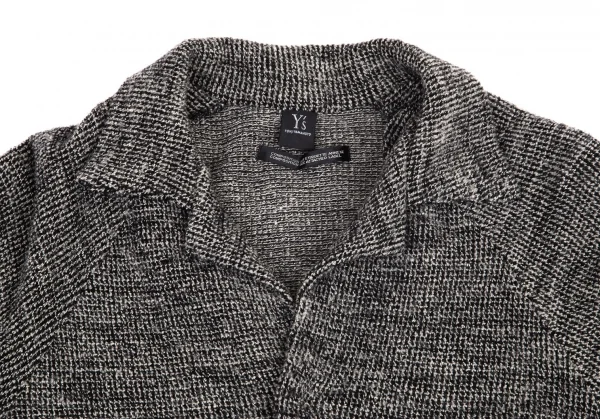 ワイズY's ウールシルクミックスニットジャケット グレー3 K-99805_003