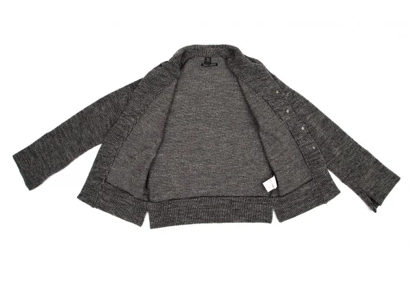 ワイズY's ウールシルクミックスニットジャケット グレー3 K-99805_008
