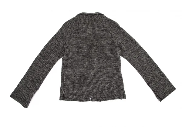 ワイズY's ウールシルクミックスニットジャケット グレー3 K-99805_009