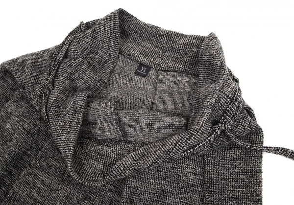 ワイズY's ウールシルクミックスニットプリーツスカート グレー3 K-99806_004