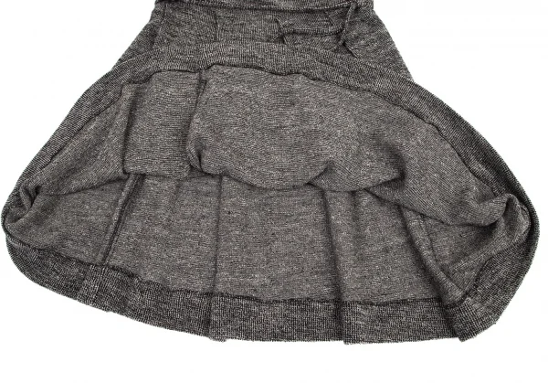 ワイズY's ウールシルクミックスニットプリーツスカート グレー3 K-99806_007