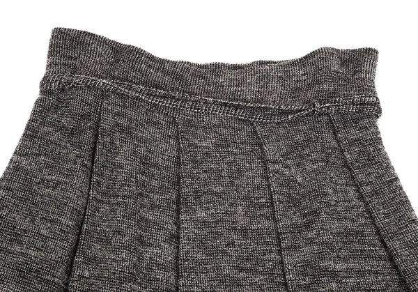 ワイズY's ウールシルクミックスニットプリーツスカート グレー3 K-99806_009