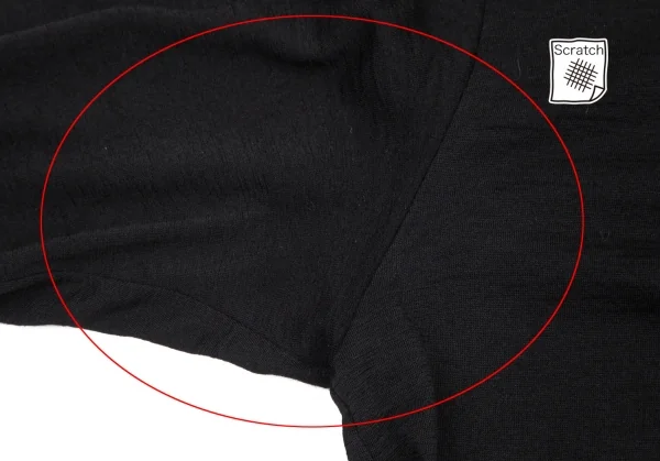 トリココムデギャルソンtricot COMME des GARCONS ウールハイネックカットソー 黒M位 K-99810_005