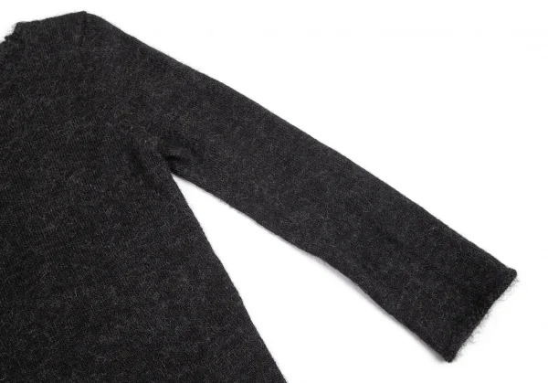 ローブドシャンブル コムデギャルソンrobe de chambre COMME des GARCONS モヘヤ混シャギーニット チャコールS位 K-99815_004