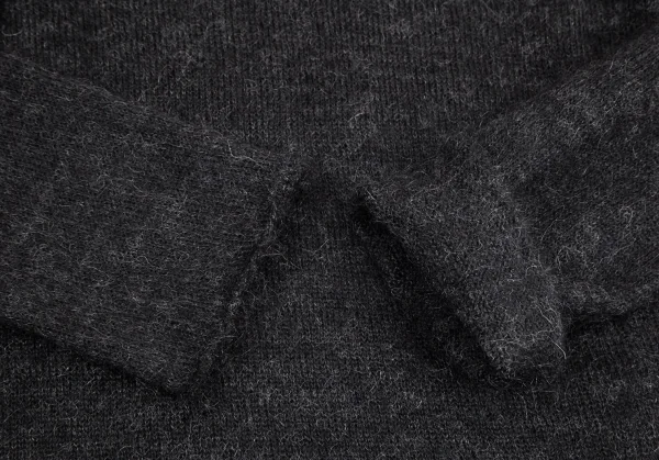 ローブドシャンブル コムデギャルソンrobe de chambre COMME des GARCONS モヘヤ混シャギーニット チャコールS位 K-99815_005