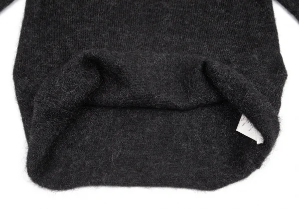 ローブドシャンブル コムデギャルソンrobe de chambre COMME des GARCONS モヘヤ混シャギーニット チャコールS位 K-99815_008