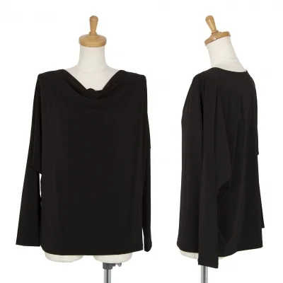 イッセイミヤケISSEY MIYAKE トリアセテートドレープネックドルマンカットソー