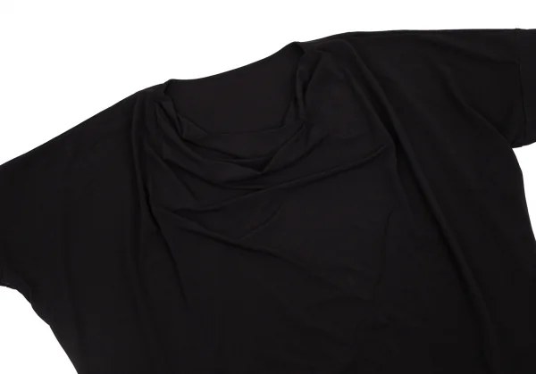 イッセイミヤケISSEY MIYAKE トリアセテートドレープネックドルマンカットソー 黒2 K-99841_003