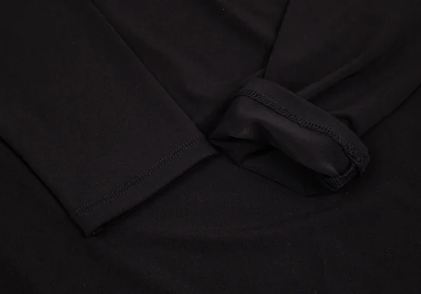 イッセイミヤケISSEY MIYAKE トリアセテートドレープネックドルマンカットソー 黒2 K-99841_006