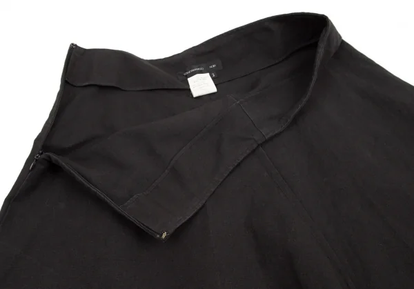 ヨウジヤマモト ノアールYohji Yamamoto NOIR  リネンコットン切替サルエルパンツ 黒2 K-99859_004