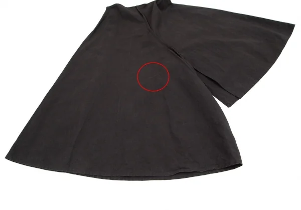 ヨウジヤマモト ノアールYohji Yamamoto NOIR  リネンコットン切替サルエルパンツ 黒2 K-99859_005
