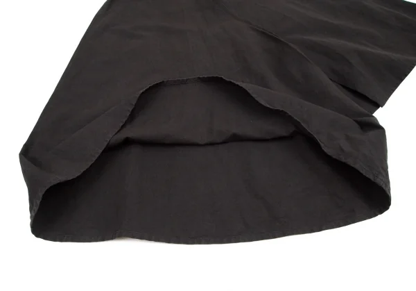 ヨウジヤマモト ノアールYohji Yamamoto NOIR  リネンコットン切替サルエルパンツ 黒2 K-99859_008