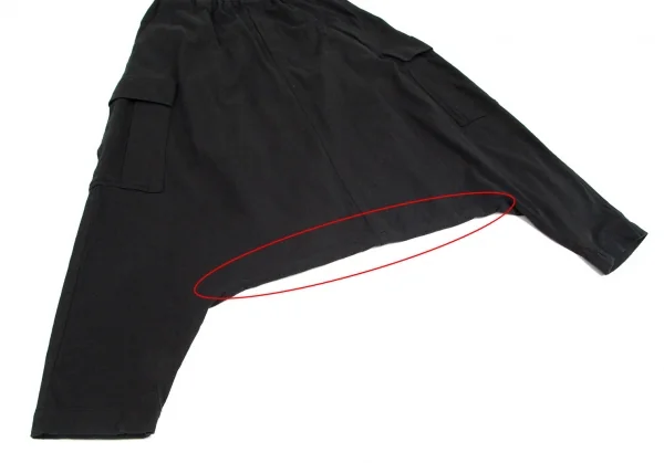 レギュレーション ヨウジヤマモトREGULATION yohji yamamoto コットンサイドポケットサルエルパンツ 黒2 K-99861_007